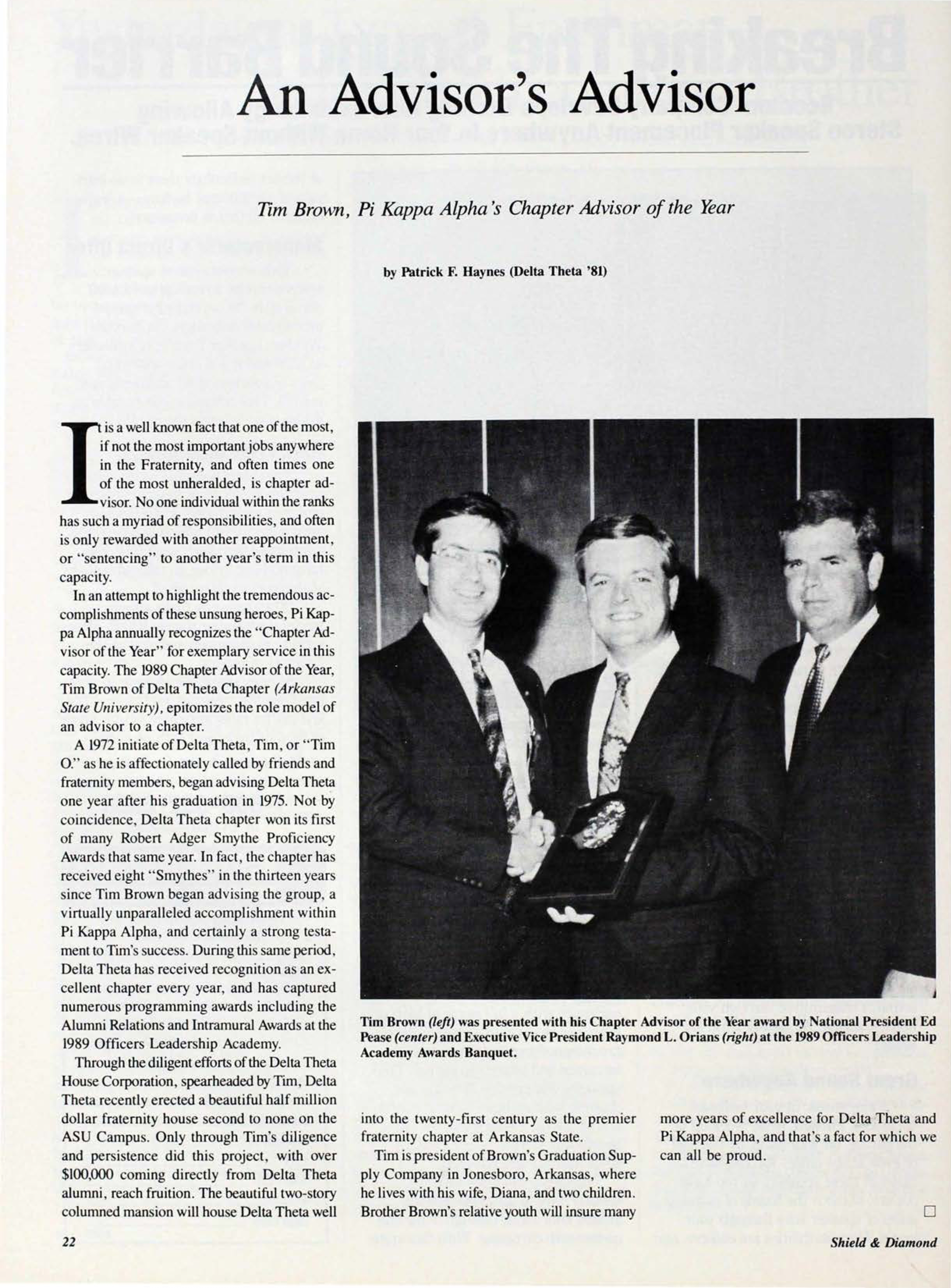 An Advisor's Advisor